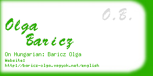 olga baricz business card